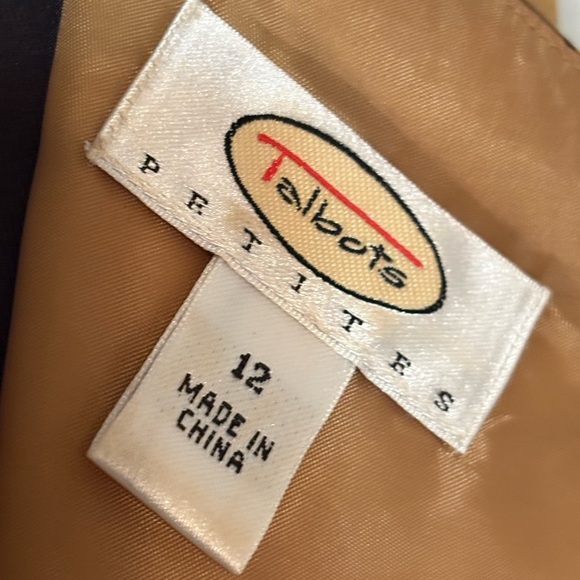 Talbots Cream and Brown Midi Dress with Timeless Elegance - Picture 7 of 11